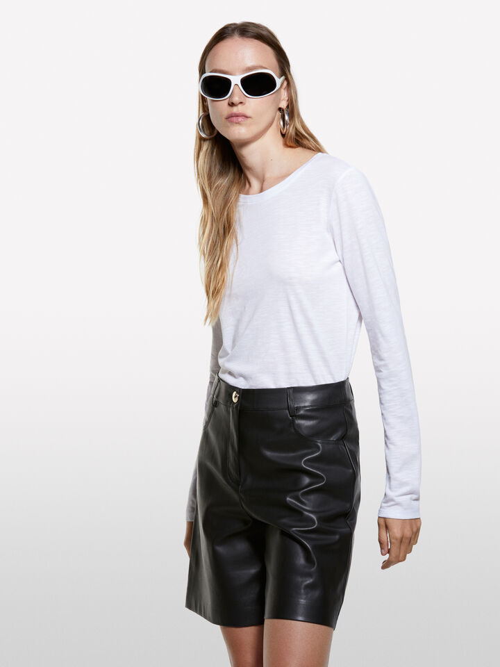 White long sleeve t-shirt - women's long sleeve t-shirts - White | Sisley image number 3